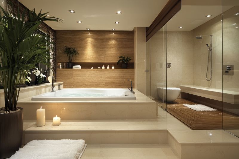 Stylish Bathtub in Modern Bathroom